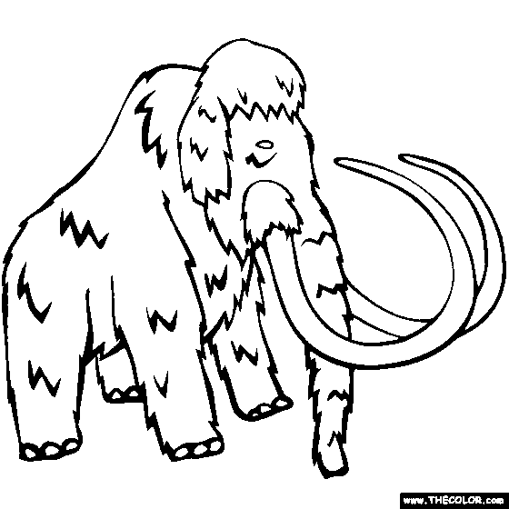 Woolly Mammoth Coloring Page