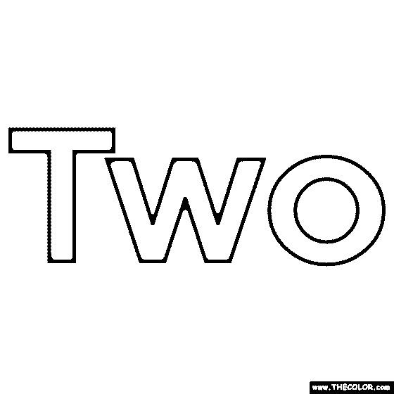 Word Two Coloring Page