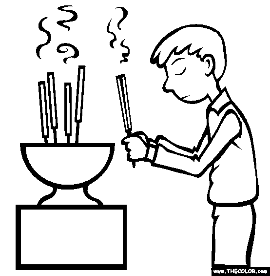 Worship Coloring Page