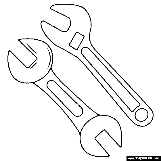 Wrench Coloring Page