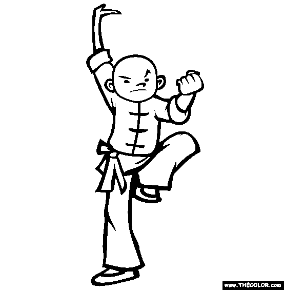 Wushu Coloring Page