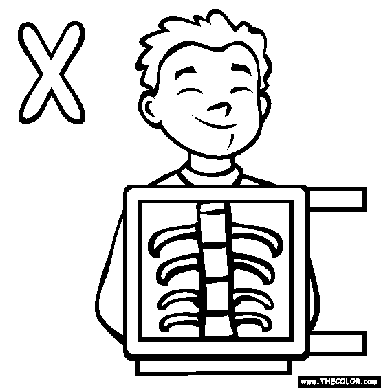 X Coloring Page