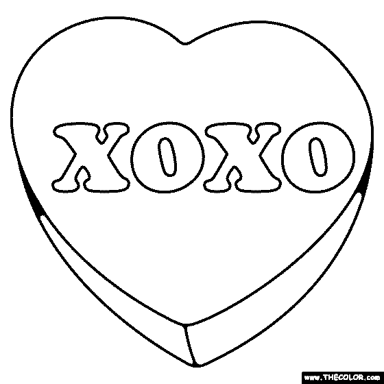 XOXO Coloring Page