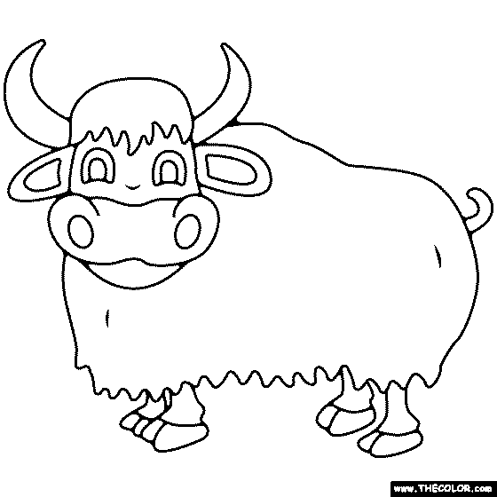 Yak Coloring Page