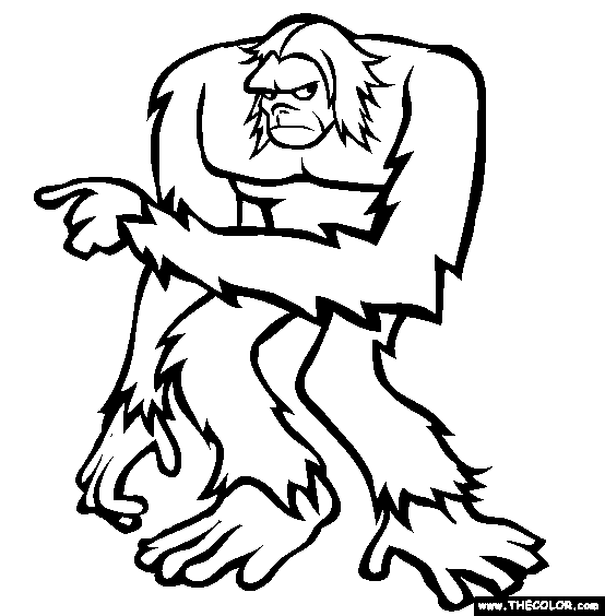 Yeti Coloring Page