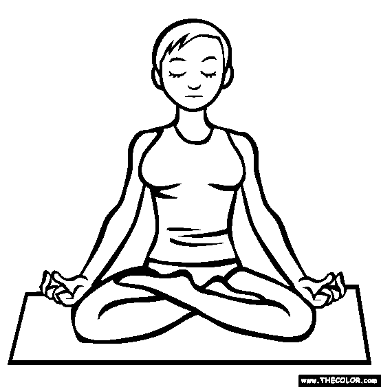 Yoga Instructor Coloring Page