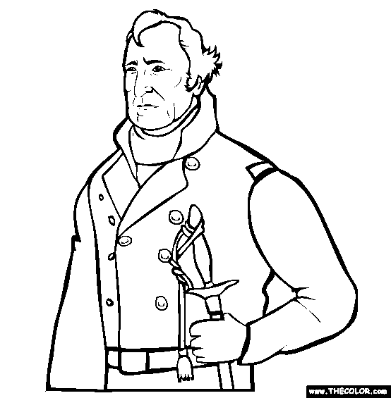 Zachary Taylor Coloring Page