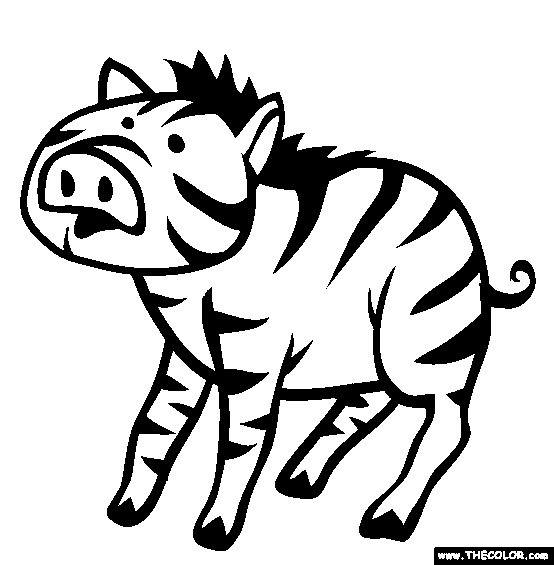 Zebrapig Coloring Page