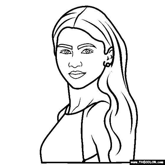 Zendaya Coloring Page