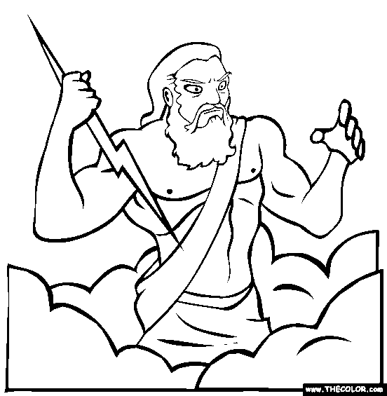 Zeus Coloring Page