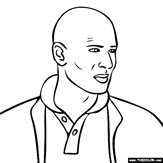 Zinedine Zidane Coloring Page