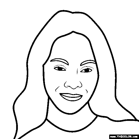 Zoe Saldana Coloring Page