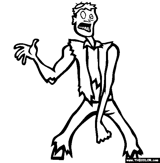 Zombie Master Coloring Page