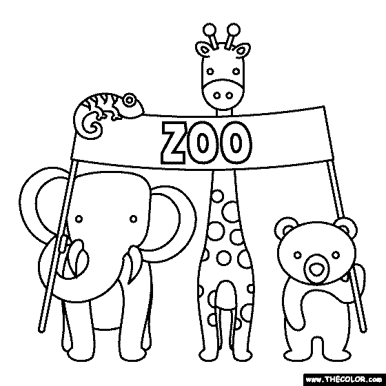 Zoo Coloring Page