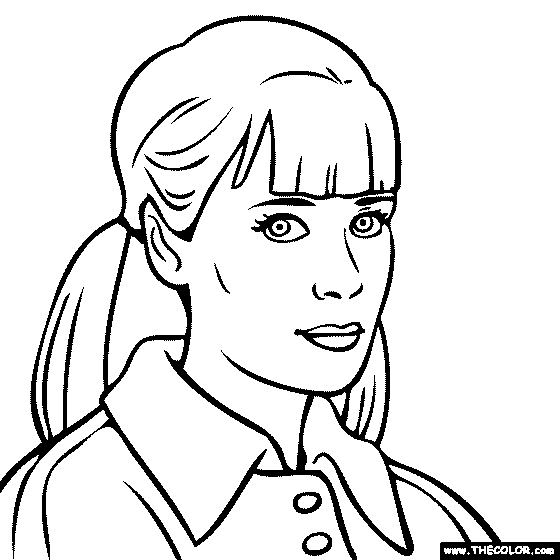 Zooey Deschanel Coloring Page