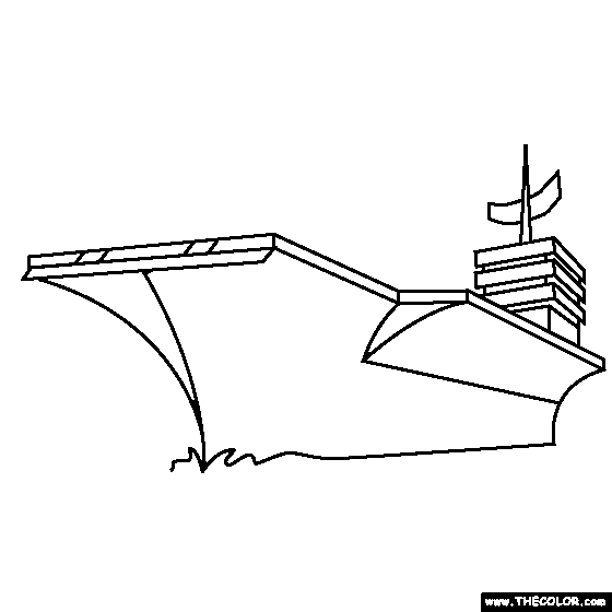 Aircraft Carrier Coloring Page