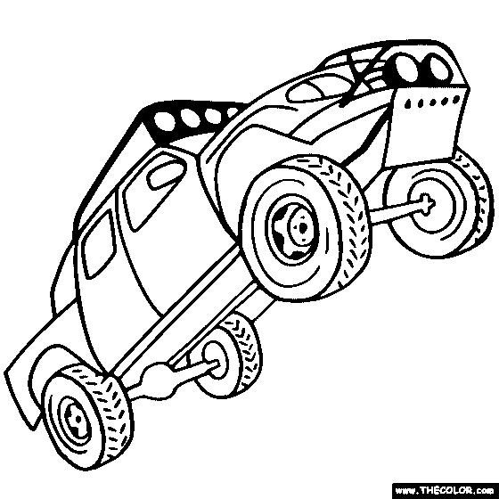 Baja 1000 Racing Truck Online Coloring Page