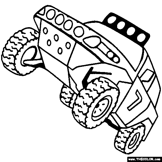 Baja Racing Vehicle Online Coloring Page