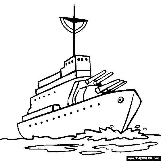 Battleship Coloring Page