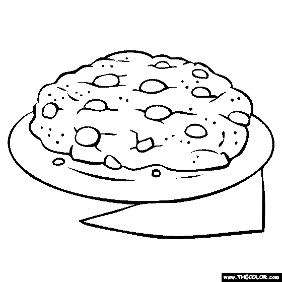 Chocolate Chip Cookie Coloring Page