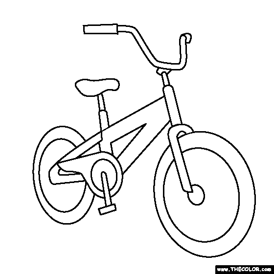 Boys Bike Coloring Page