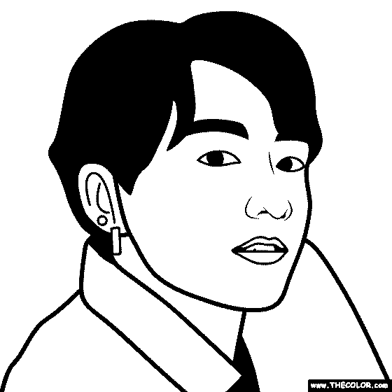 BTS - Jungkook Coloring Page