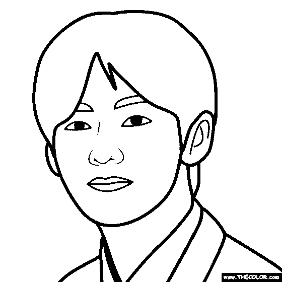 BTS - V (Kim Tae-Hyung) Coloring Page