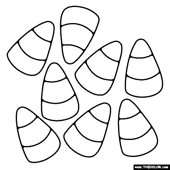 Halloween Candy Corn Coloring Pages