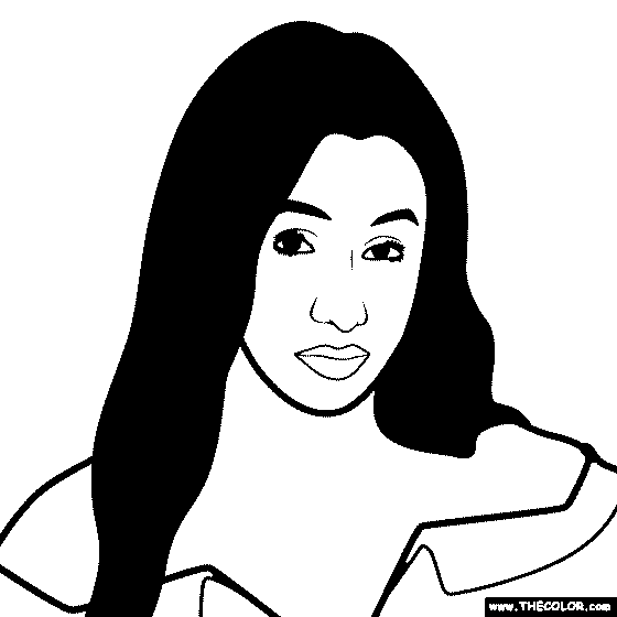 Cardi B Coloring Page