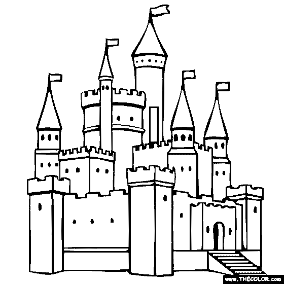 fairytale castle coloring pages - photo #26