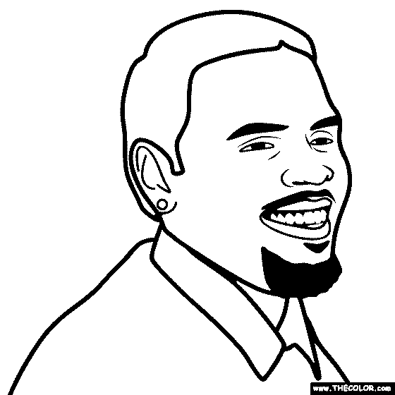 Chris Brown Coloring Page