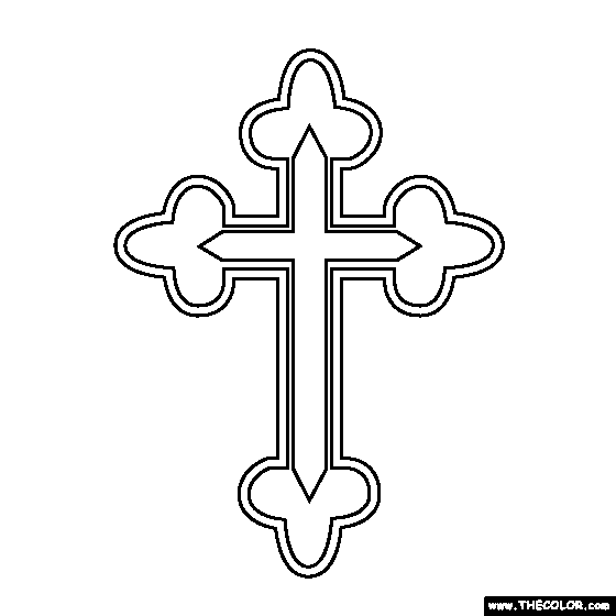 Cross Coloring Page