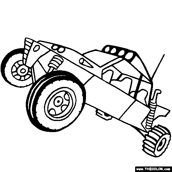 Sand Dune Buggy Online Coloring Page