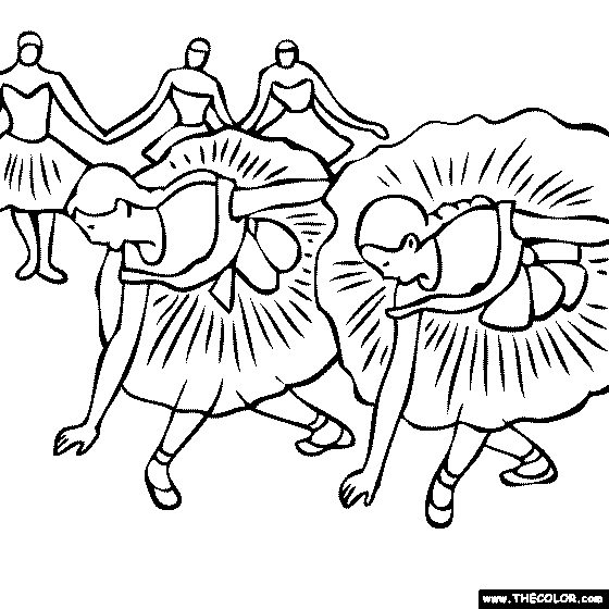 Edgar Degas - dancers, ballerinas coloring page