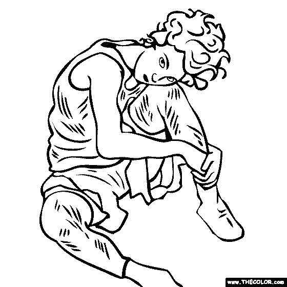 Egon Schiele - The Artists Wife Coloring Page