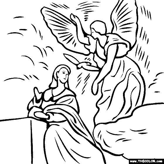 El Greco - The Annunciation coloring page