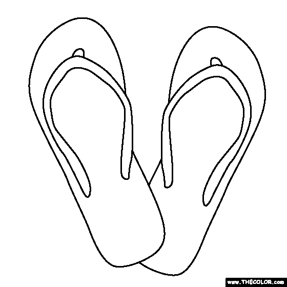 Flip Flops Coloring Page