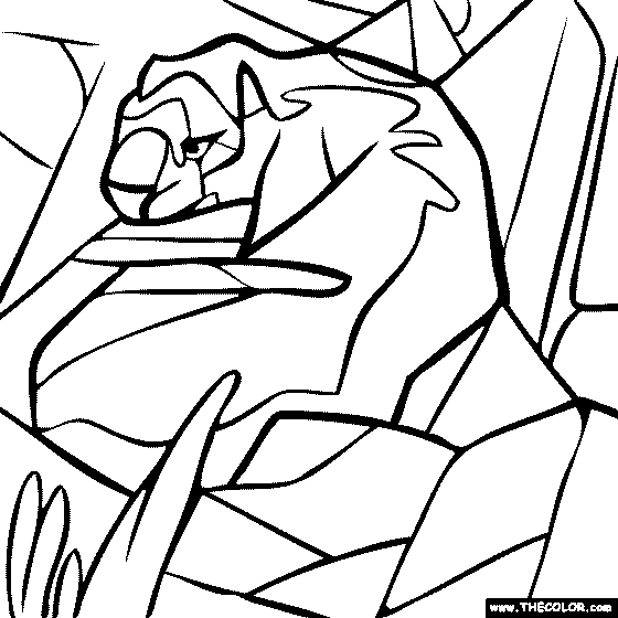 Franz Marc - Tiger painting coloring page