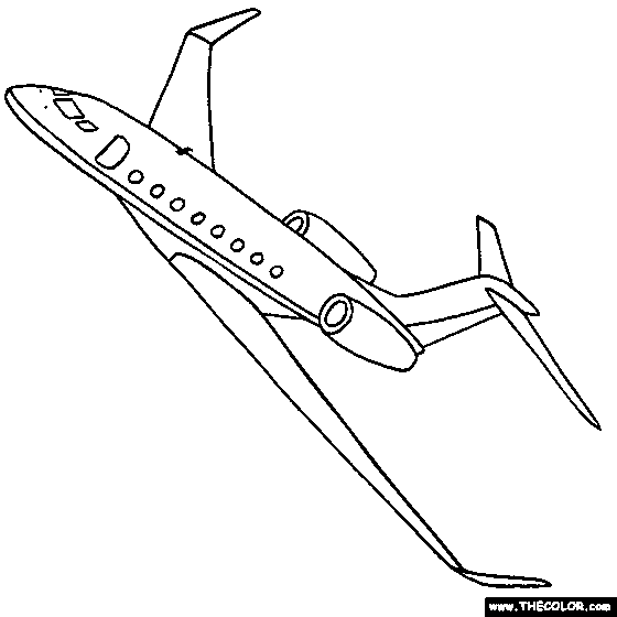 Gulfstream G650 Jet Online Coloring Page