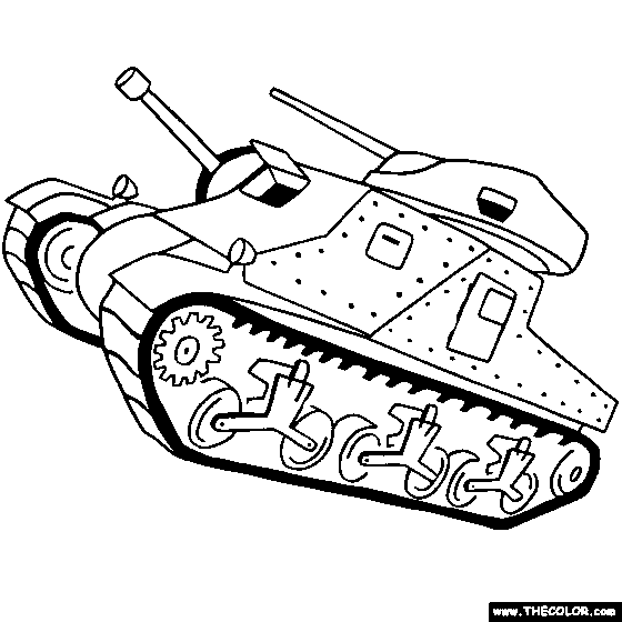 Grant Tank Online Coloring Page