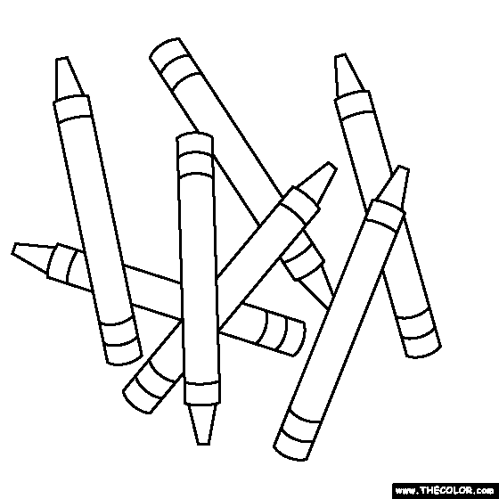 Crayons Coloring Page
