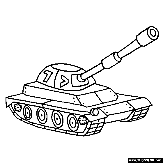 Free Heavy Armored Military Tank Coloring Page