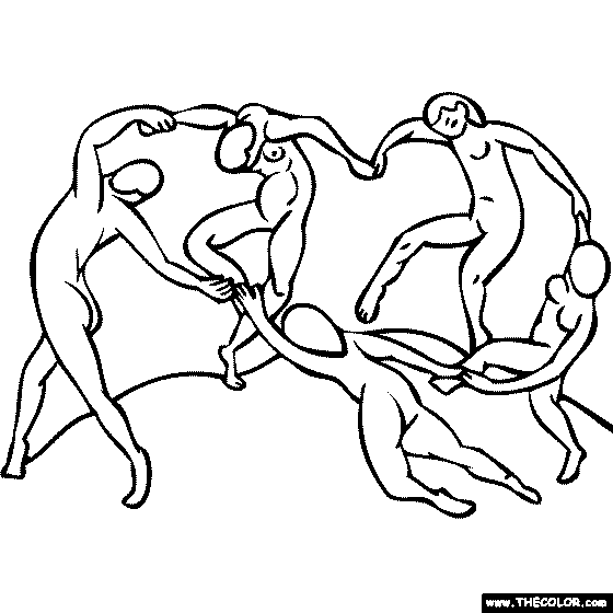 Henri Matisse - Dance Hermitage Coloring Page