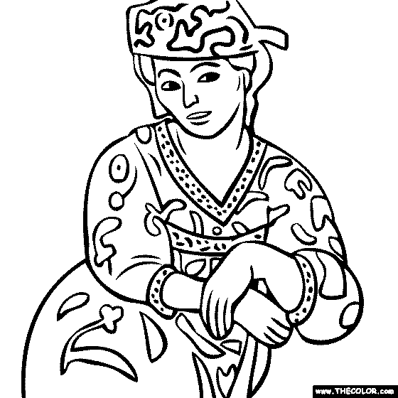 Henri Matisse - Madame Matisse Rouge Coloring Page