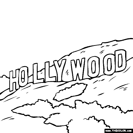 Hollywood Sign - Los Angeles, CA coloring page