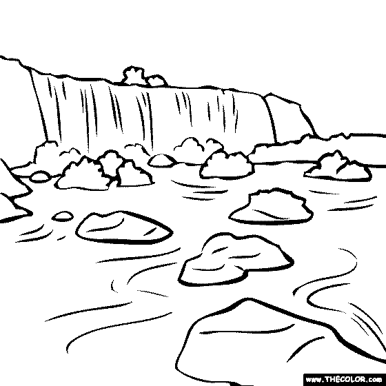 Iguazu Falls - Argentina / Brazil coloring page