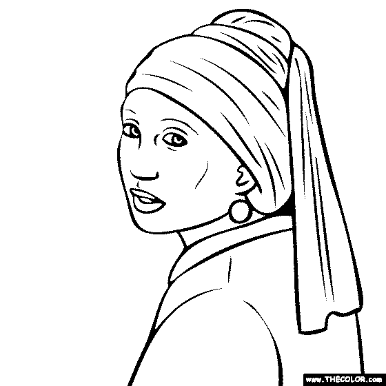 girl with a pearl earring black and white