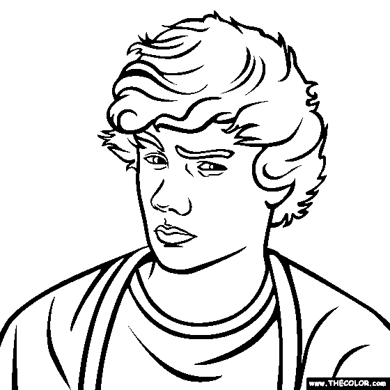 Liam Payne One Direction Coloring Page