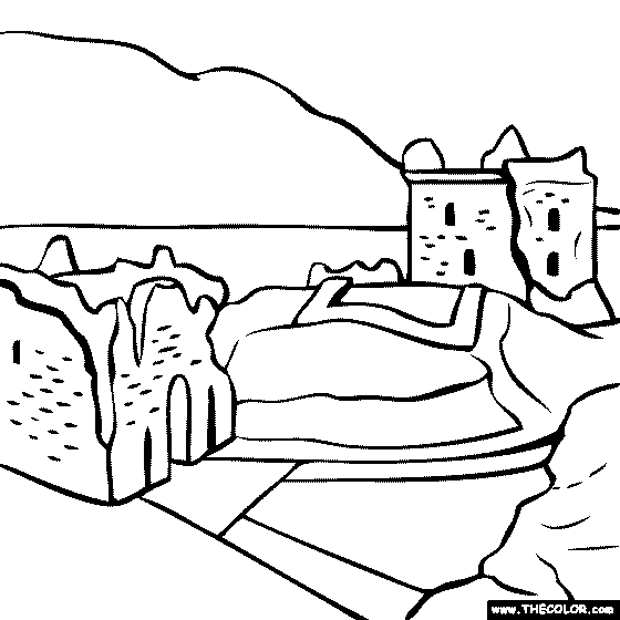 Loch Ness Scotland coloring page