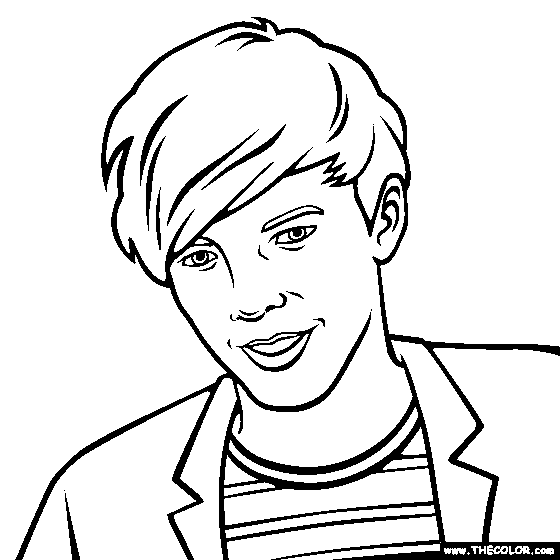 Louis Tomlinson One Direction Coloring Page